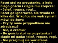 Facet stoi na przystanku a koło niego gościu i ciągle mu szepcze... :)