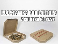 Podstawka pod laptopa z pudełka do pizzy! :D