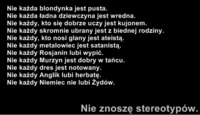 Nie znoszę stereotypów