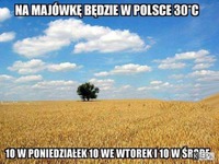 Na majówke 30 stopni!