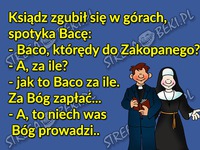 Zgubił się ksiądz w górach. ZOBACZ czy Baca mu pomógł! LOL XD