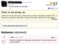 Śniło jej się, że ktoś ją gonił i chciał zabić :D