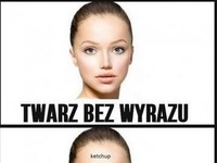 twarz z wyrazem i bez