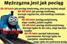 Mężczyzna jest jak pociąg :D