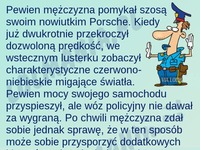 Facet zasuwał swoim Porshe po autostradzie i zaczyna go gonić policja. Finał akcji jest NAJLEPSZY XD