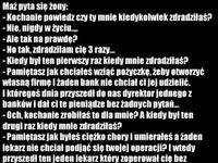 Żona zdradziła go trzy raz... Dobry kawał, haha! :D