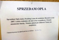 Sprzedam Opla tanio. ZOBACZ mistrza OGŁOSZEŃ! :D