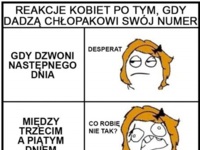 Reakcje kobiet po tym, gdy dadzą CHŁOPAKOWI SWÓJ NUMER TELEFONU- jak z tym jest Panie! hehe