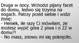 Druga w nocy! Wraca pijany facet do domu, ZOBACZ REAKACJĘ ŻONY :D