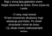 Mąż z żona spią głębokim snem... zobacz co było dalej