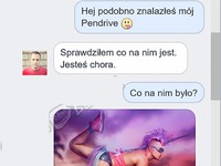 Jej kolega przejrzał zawartość jej pen drive! Ale sie zdziwił! HAHA
