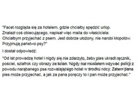 Facet chce spędzic urlop z psem i poszukuje miejsca na nocleg, w którym nie będzie problemu z psem. Właściciel pensjonatu bezbłędnie mu odpowiedział!