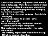 Facet przyłapał żone na zdradzie a jej kochanek na to... HAHA MEGA!