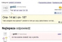 ONA ma 14 LAT a ON 18 Taki związek ma szanse? ZOBACZ co napisali na forum! HAHA :D