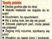 Polskie toasty! Już zawsze będziesz miał gotowy tekst za co pić :D