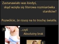 Skąd wzięła się literowa rozmiarówka staników :)