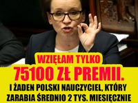 I żaden nauczyciel z najniższą krajową mi nie podskoczy :)