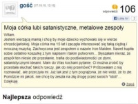 Córka lubi satanistyczne zespoły... Co powinna zrobić, żeby ją uratować? :D