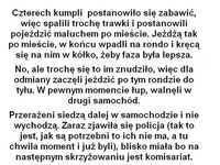 Czterech kumpli dowiedziało się że palenie szkodzi zdrowiu szczególnie na rondzie XD HAHA BEKA!