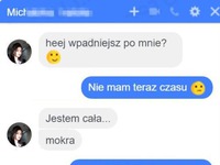 Laska zaprasza kolesia, żeby do niej przyjechał XD hahah nieźle to obmyśliła