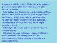 Starzec leży na łożu śmierci. Chciał zabrać ze sobą do grobu swoje pieniądze! ZOBACZ co było dalej :D