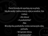 Dwie blondynki opalają sie na plaży ;)