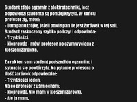 Student zdaje egzamin z elektrotechniki :D