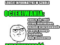 oczekiwania vs rzeczywistość