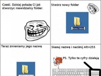 Super sposób na niewidzialny folder - to działa! :)