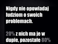 Nie opowiadaj ludziom o swoich problemach