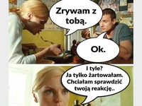 Kobieta chciała sprawdzić reakcje faceta... ale się zdziwiła XD