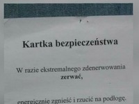 kartka ekstremalnego zdenerowania