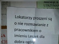 Prośba do lokatorów