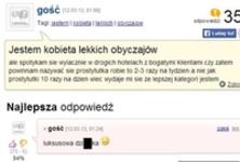 Jestem kobietą lekkich obyczajów...