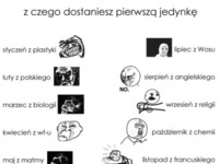 Z czego dostaniesz pierwszą JEDYNKĘ! Coś czuje że w październiku :-)