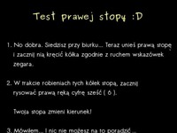 Test prawej stopy
