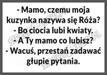 Syn pyta matkę dlaczego kuzynka ma na imię Róża, a on... HAHA DOBRE!