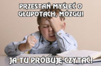 Przestań myśleć o głupotach, mózgu! :D