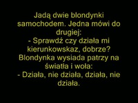 Jadą dwie blondynki samochodem :D