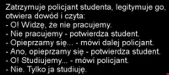 Policjant zatrzymuje studenta :D
