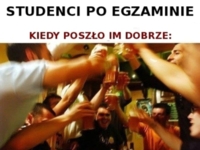 Studencie przed i po egzaminie