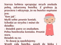 Babcia znalazla koniak w piwnicy... Zobacz co się stało po wypiciu!