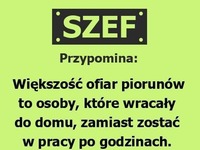 szef przypomina