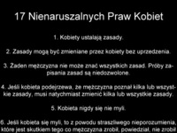 17 Nienaruszalnych praw KOBIET! 8 NAJLEPSZE! :-)