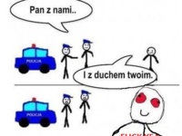 Powitanie z policjantami :D