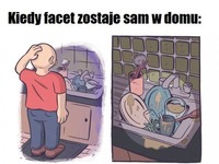 kiedy facet zostaje sam w domu