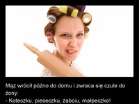 Mąż wrócił późno do domu