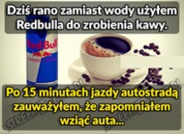 Kawa z redbullem