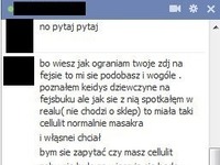 Chłopak przed spotkaniem chce się upewnić czy Ona nie ma... :)