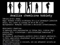 Poznaj ANALIZĘ CHEMICZNĄ kobiety! Ciekawe